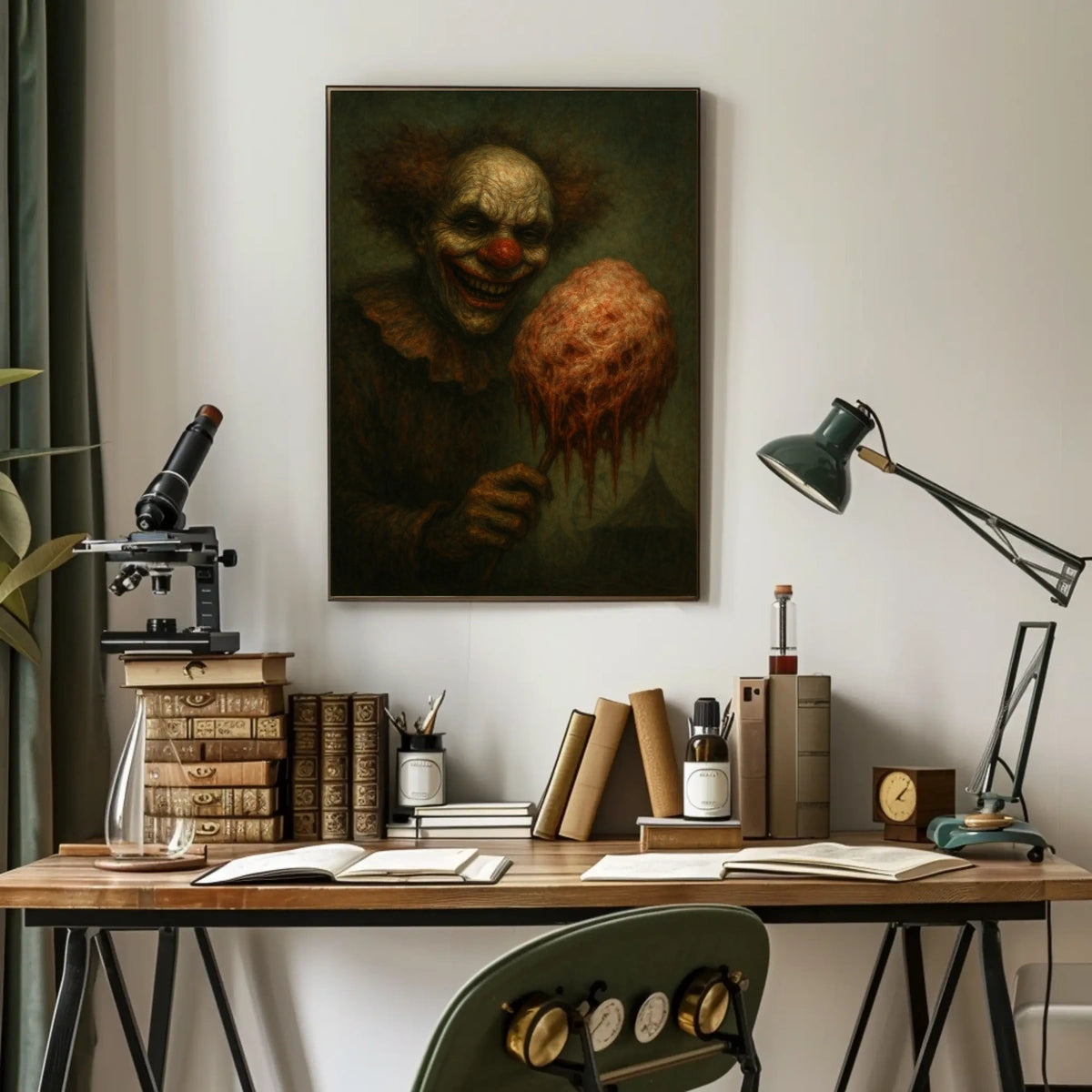 Sinister Clown With Cotton Candy Poster