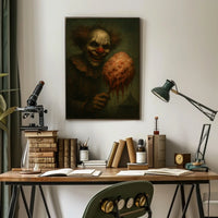 Sinister Clown With Cotton Candy Poster