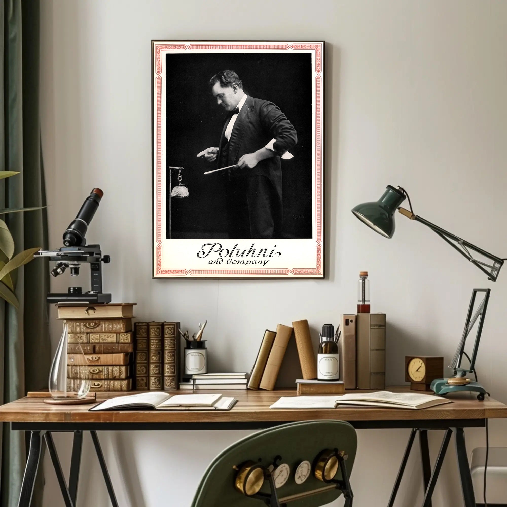 Vintage Magician Performance Poster by Poluhni and Company
