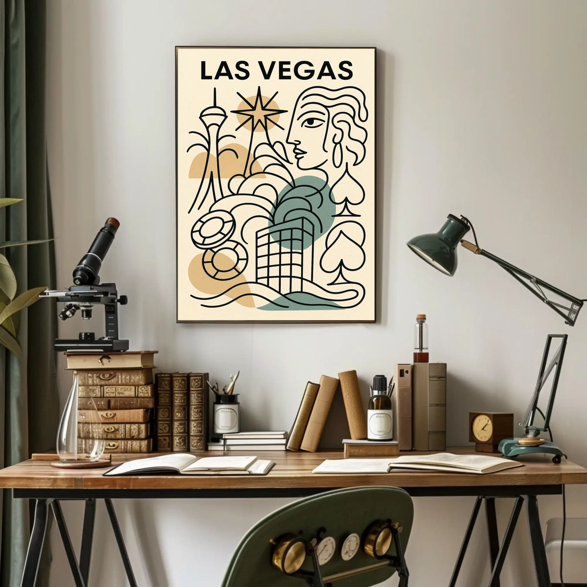 Las Vegas Art Deco Poster Vintage Wall Art Print for Decor