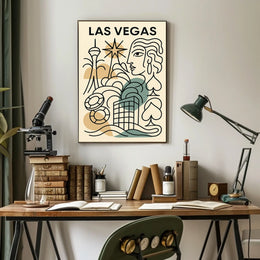 Las Vegas Art Deco Poster Vintage Wall Art Print for Decor