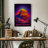 Echoes of Eternity: Surreal Greek Temple Poster