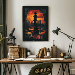 The Chess King At Sunset Poster