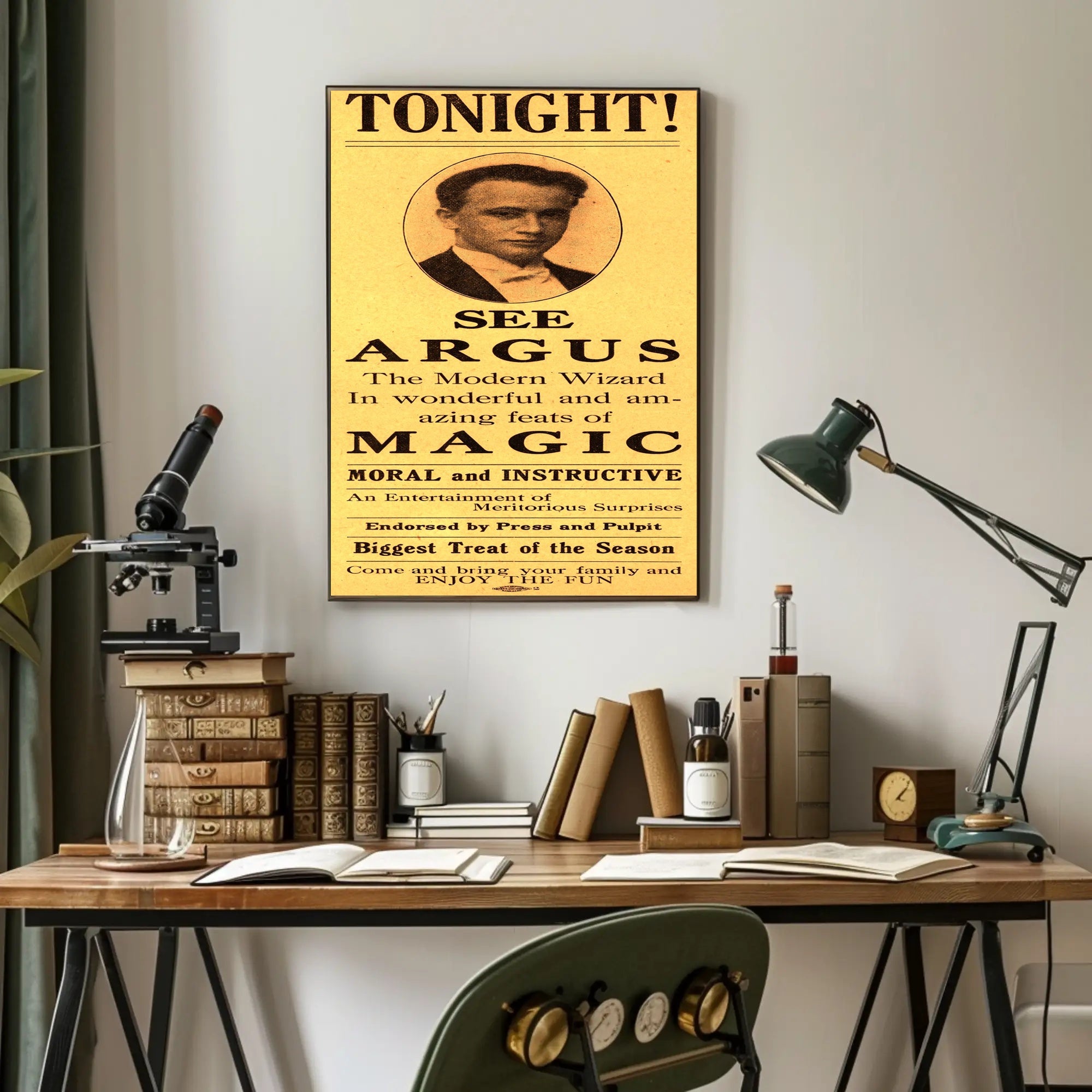 The Modern Wizard Magic Show Vintage Cultural Poster