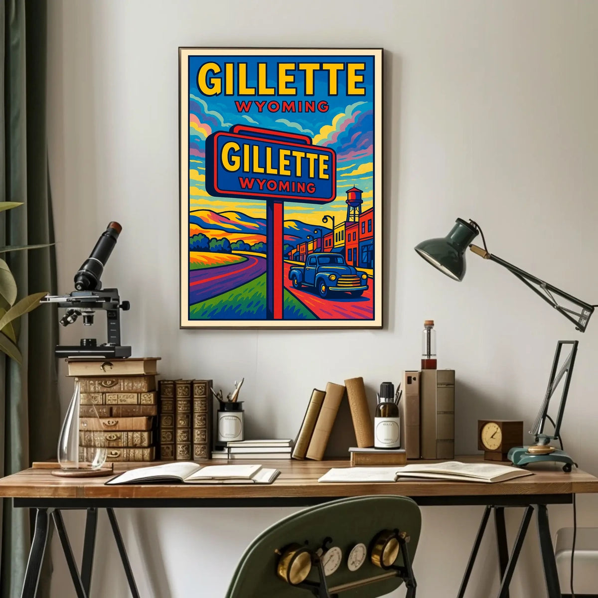 Gillette, Wyoming Vibrant Landscape Poster