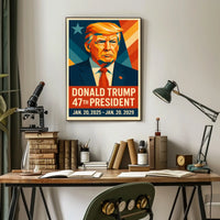 President Donald Trump Visionary Leader in Technicolor Poster