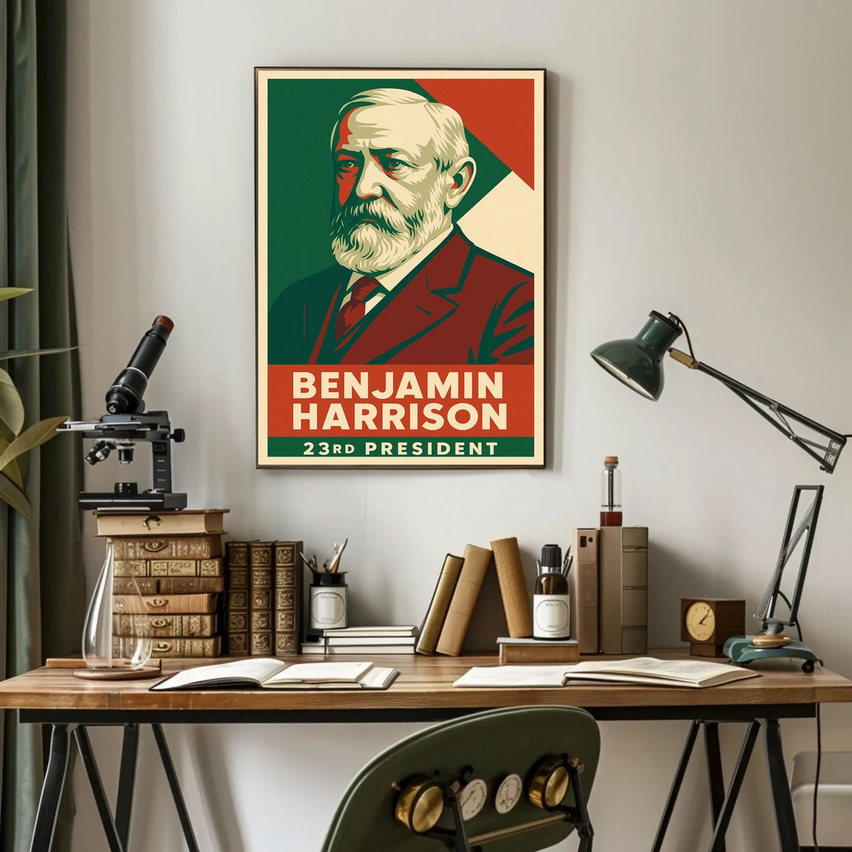 Benjamin Harrison 23rd President Vintage Poster