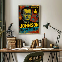 Lyndon B. Johnson 36th President of the United States Graffiti Pop Art Poster