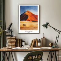 Sossusvlei Sand Dunes Namibia Travel Poster PosterGoat
