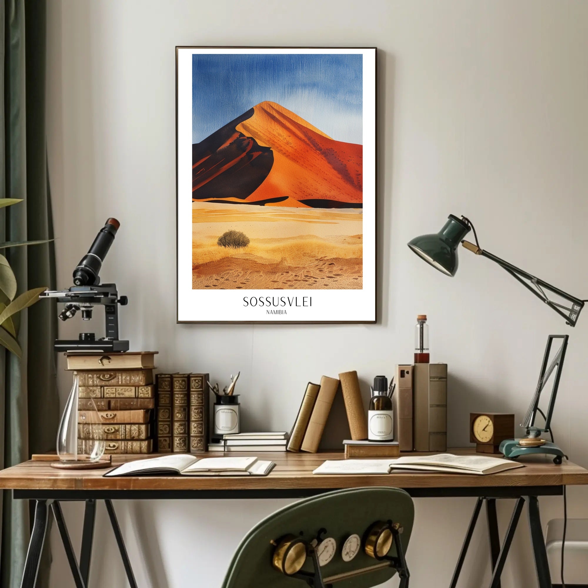 Sossusvlei Sand Dunes Namibia Travel Poster PosterGoat
