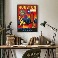 Vibrant Houston Poster PosterGoat