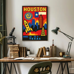 Vibrant Houston Poster PosterGoat