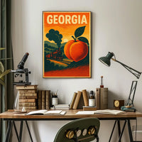 Georgia Land of Peaches and Trains Poster