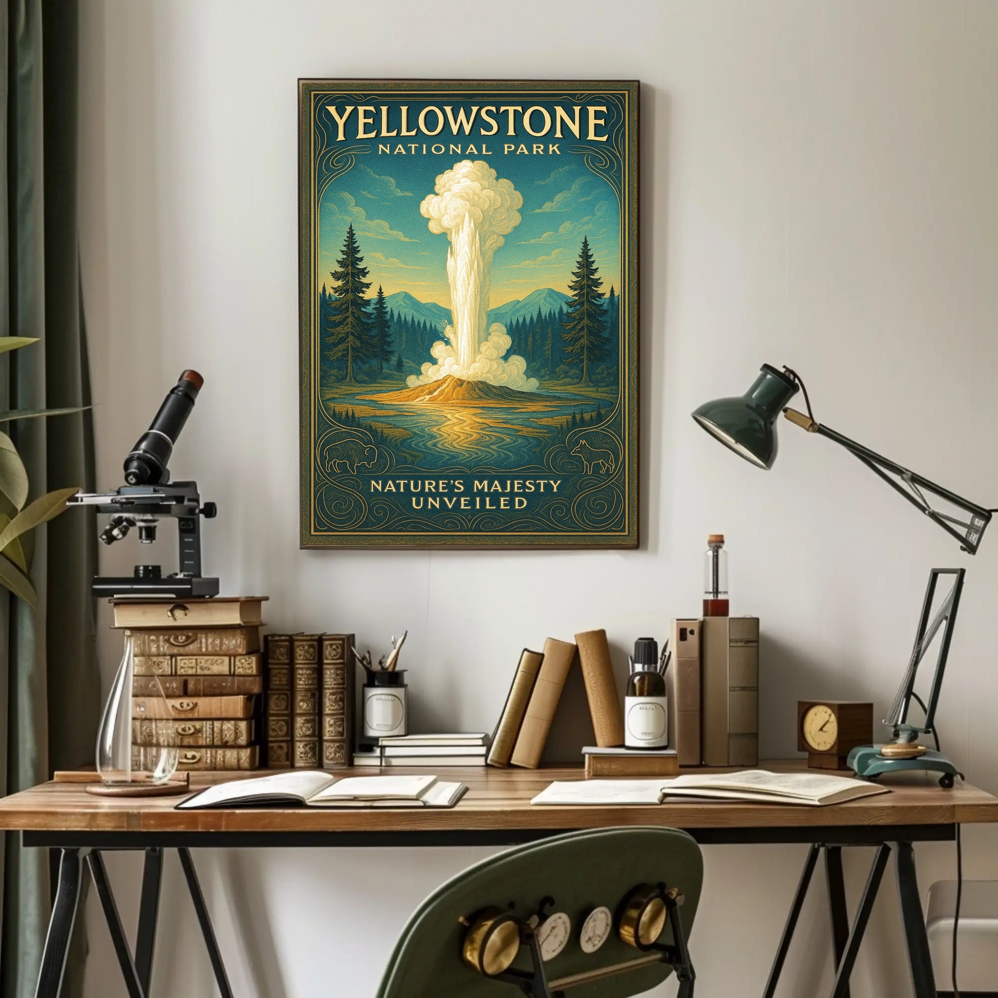 Yellowstone National Park Nature's Majesty Unveiled Poster PosterGoat