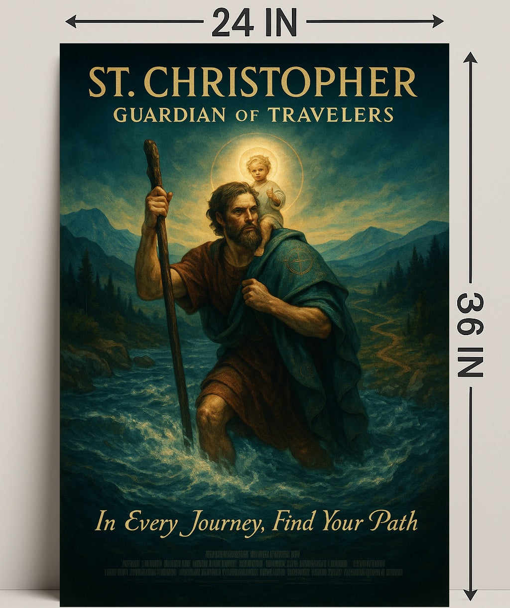 St. Christopher Guardian Of Travelers Poster