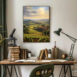 Tuscany Landscape with Vineyards Travel Poster