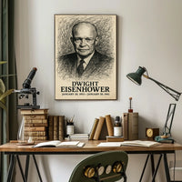 Dwight Eisenhower Vintage Patriotic Poster