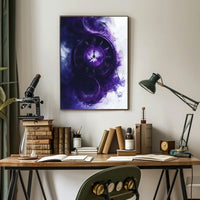 Mystical Clock in Ethereal Clouds Fantasy or Mythology Poster PosterGoat