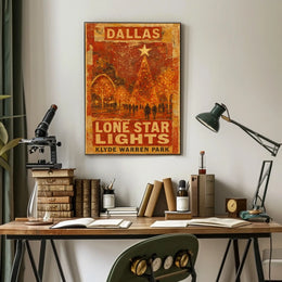 Dallas Lone Star Lights Poster
