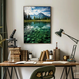 Lake Clark Tranquil Travel Poster Wall Art