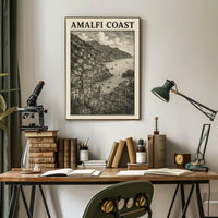 Amalfi Coast Poster Wall Art 18x24 Coastal Decor Print