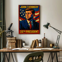 John F Kennedy 35Th President Poster Wall Art Vintage