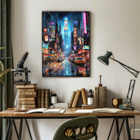 Futuristic Cyberpunk Asian Metropolis Sci-Fi Poster
