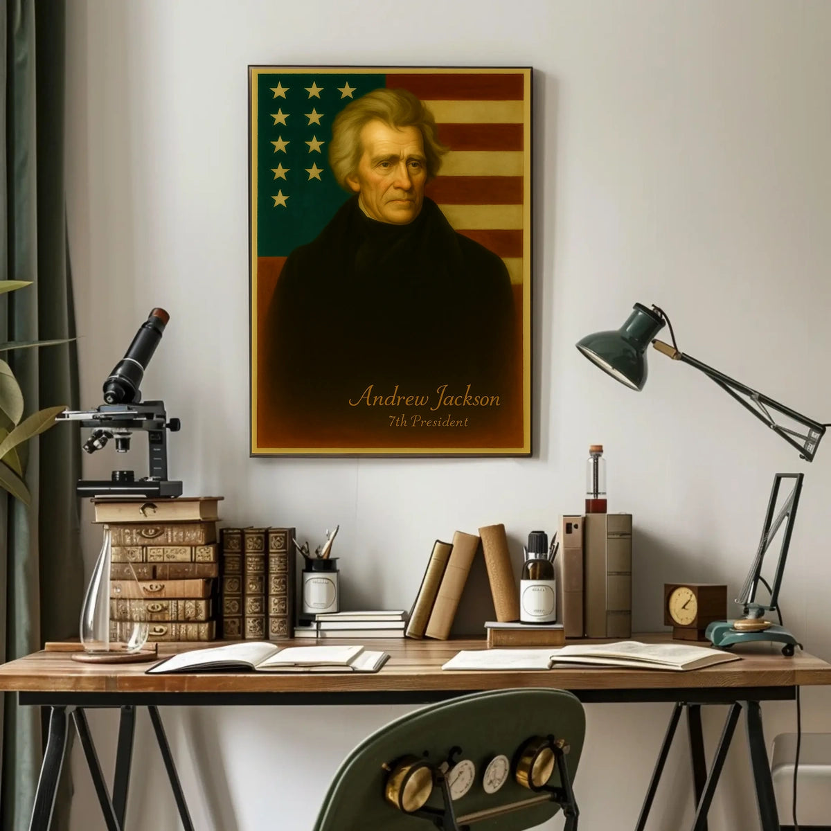Andrew Jackson Vintage Patriotic American History Poster