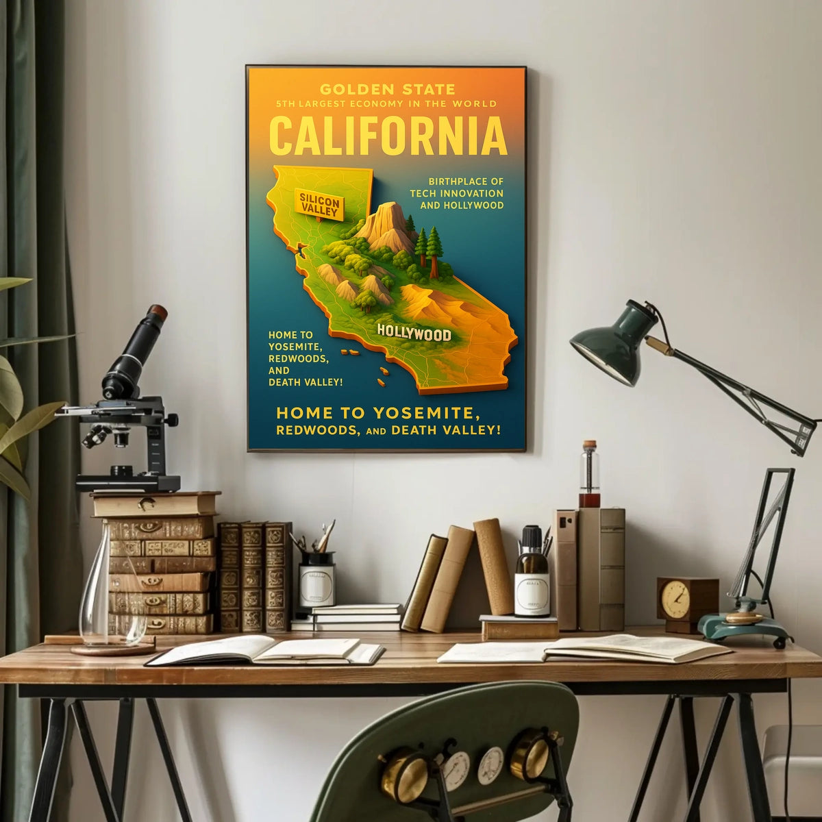 California The Golden State Poster