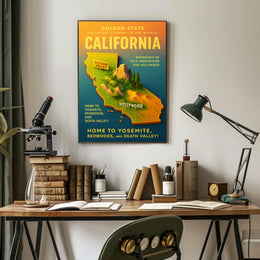 California The Golden State Poster