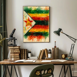 Zimbabwe Vivid Colors Collectors Art Poster