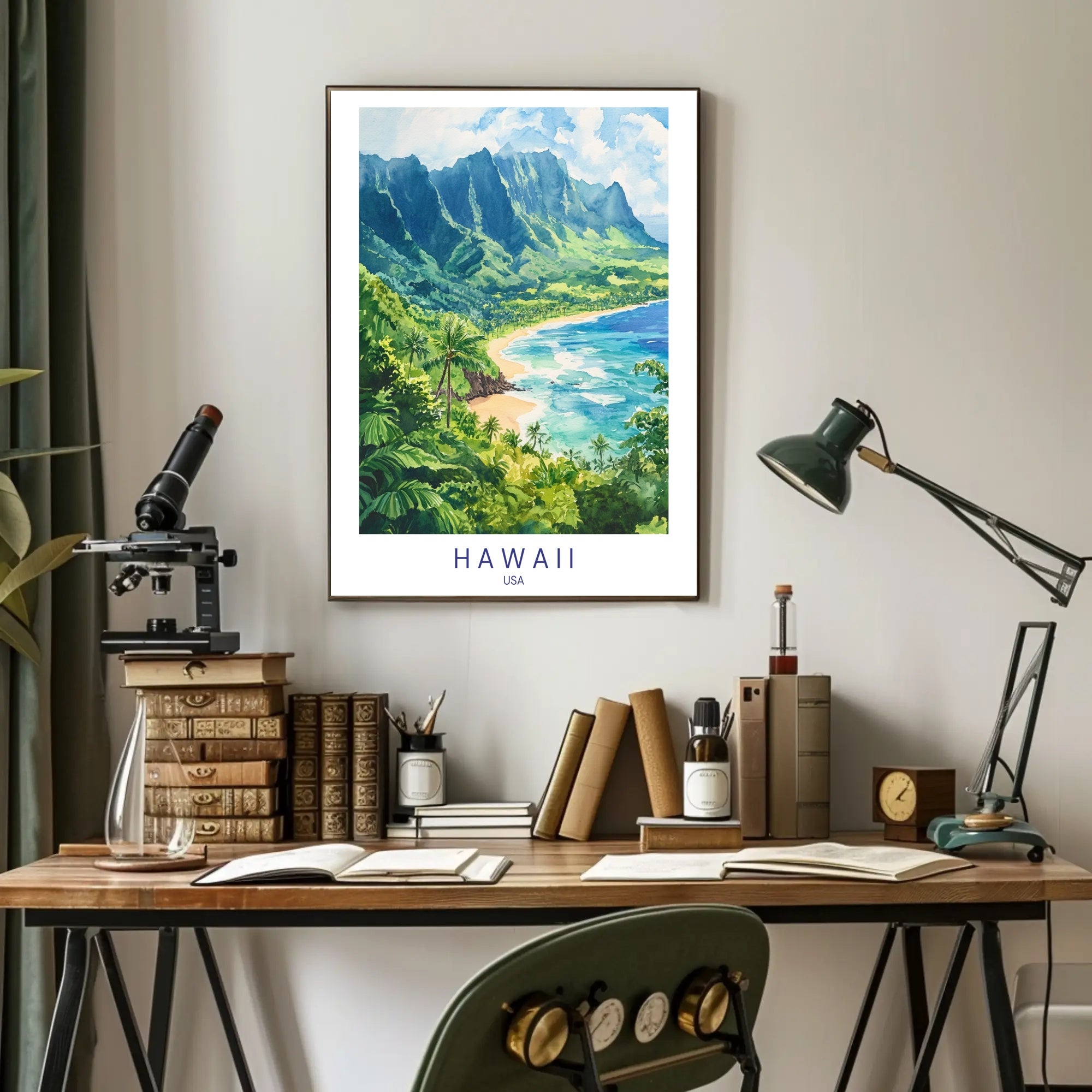 Scenic Hawaii Coastline Poster PosterGoat