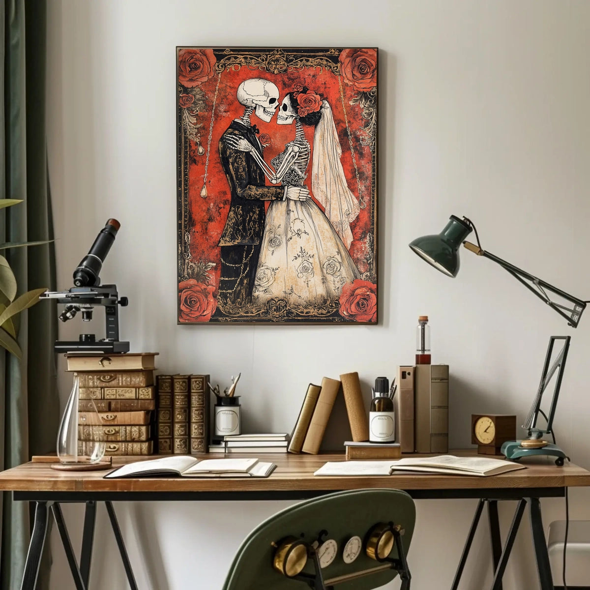 Day of the Dead Wedding Cultural Heritage Poster
