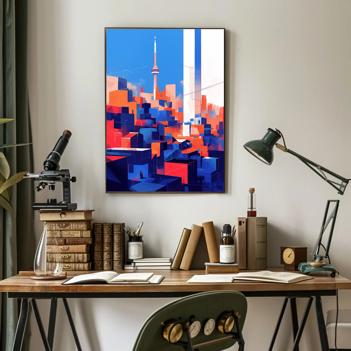 Urban Skyline Abstraction Abstract Poster