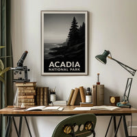 Acadia Coastal Vintage Travel Decor Lovers Poster