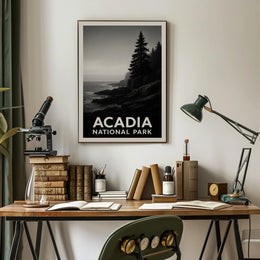 Acadia Coastal Vintage Travel Decor Lovers Poster