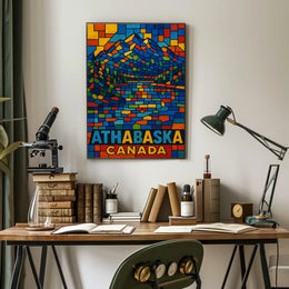 Athabasca Canada A Vibrant Mosaic Poster