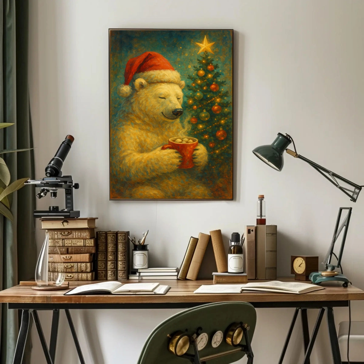 Bear In Winter Forest Landscape Art Print For Wall Decor Museum Quality Gallery Poster