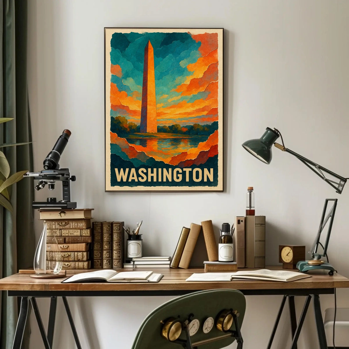 Washington Monument At Sunset Poster