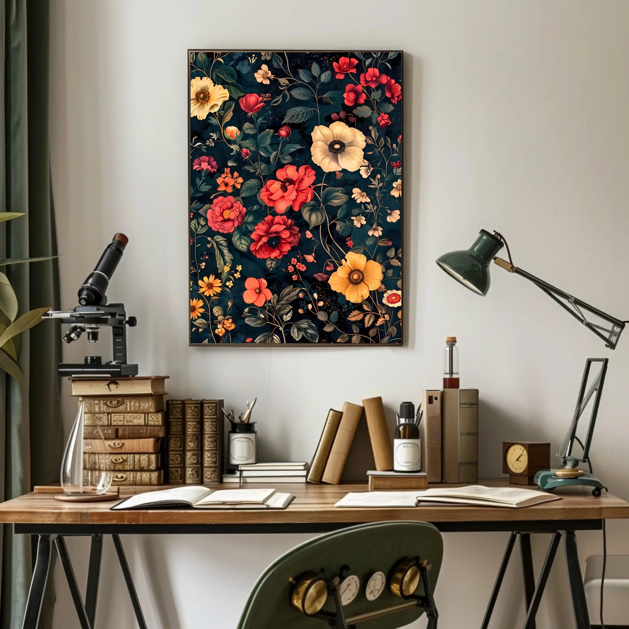 Enchanting Floral Symphony Wall Art Print