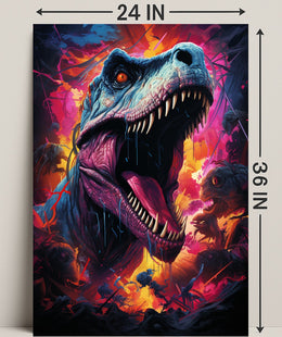 Roaring Prehistoric Fury Poster PosterGoat