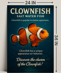 Clownfish Charm Wall Art Print PosterGoat