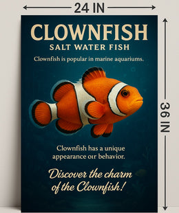 Clownfish Charm Wall Art Print PosterGoat