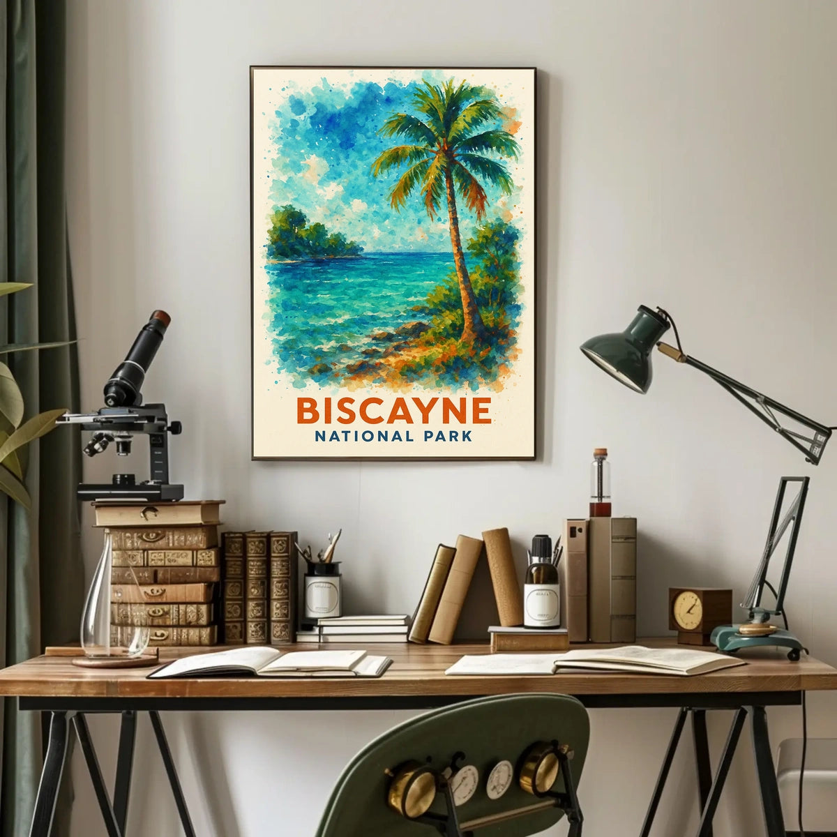 Biscayne National Park Tropical Paradise Watercolor Poster