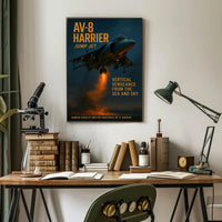 Harrier Jump Jet Aviation Art Poster