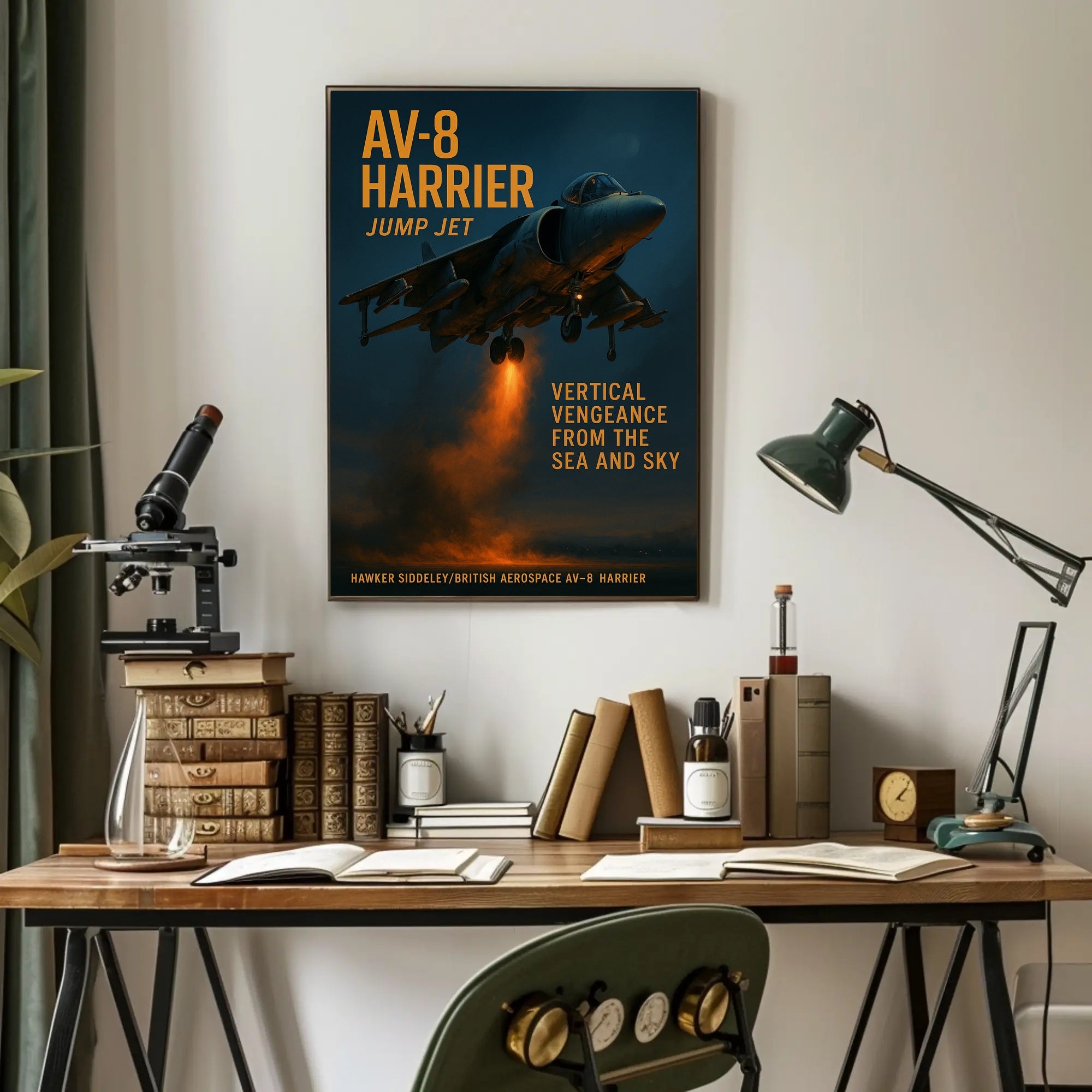 Harrier Jump Jet Aviation Art Poster