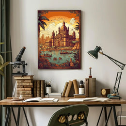 Majestic Sunset at the Gateway Poster