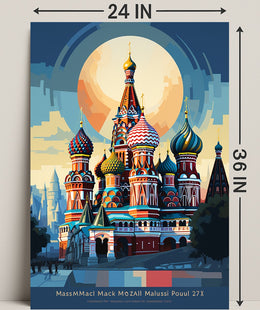 Vibrant Domes Of St. BasilS Cathedral Poster