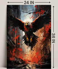 The Majestic Eagle In Urban Chaos Poster PosterGoat