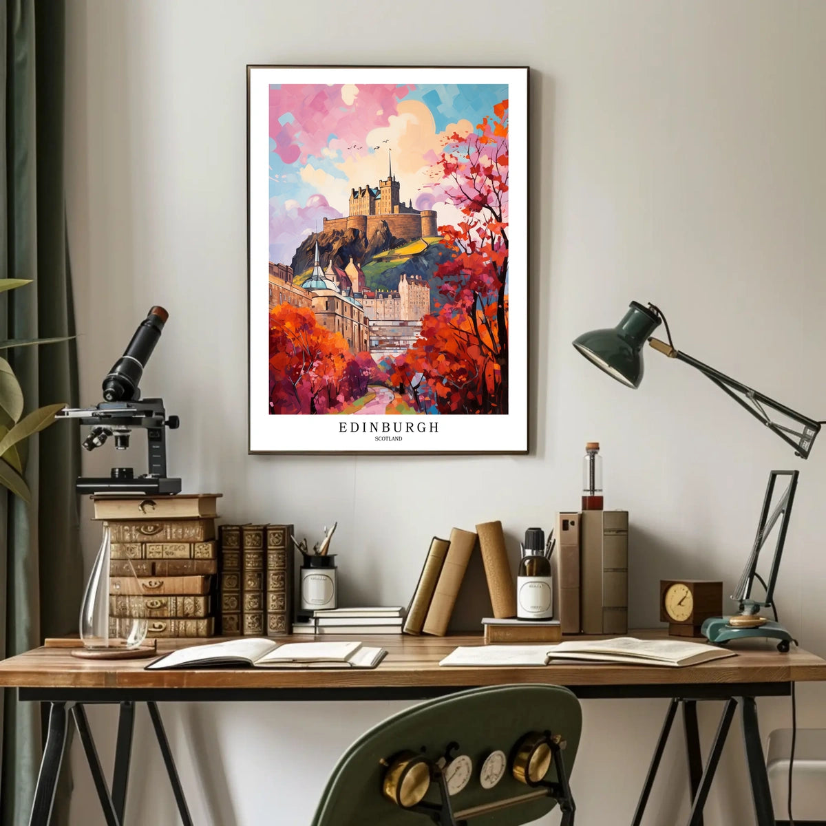 Edinburgh Castle In Autumn Poster